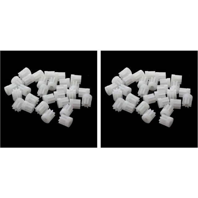 60Pcs 0.5 Modulus 8 Teeth Plastic Gear Cog for 2mm Toy Car Motor Shaft