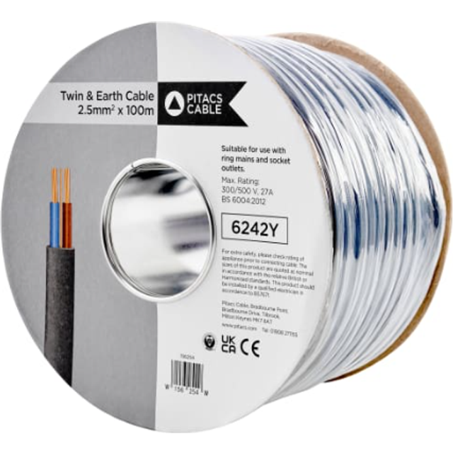 Twin & Earth Cable - 2.5mm2 x 100m