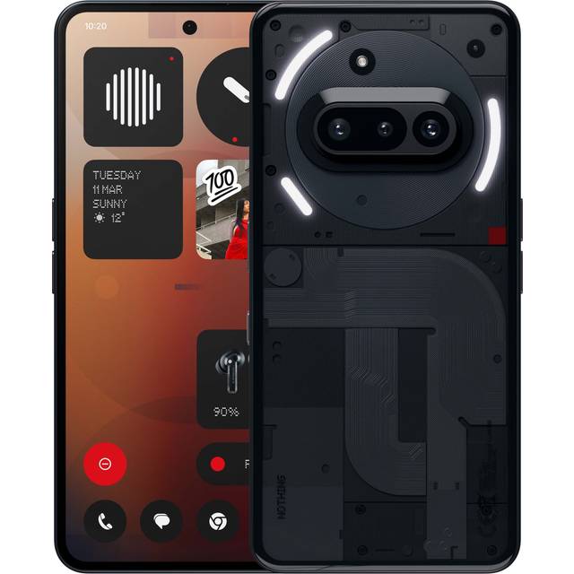 Nothing Phone (3a) - 5G pekskärmsmobil - dual-SIM - RAM 8 GB / Internminne 128 GB - OLED-skärm - 6.77" - 2392 x 1080 pixlar (120 Hz) - 3 st. bakre ka