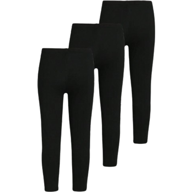SHEIN 3pcs/Set Young Girl Solid Color Leggings, Children Tight Pants, Suitable For Spring, Summer, Autumn, Winter