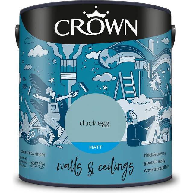 Crown Matt Emulsion Paint - Duck Egg - 2.5L