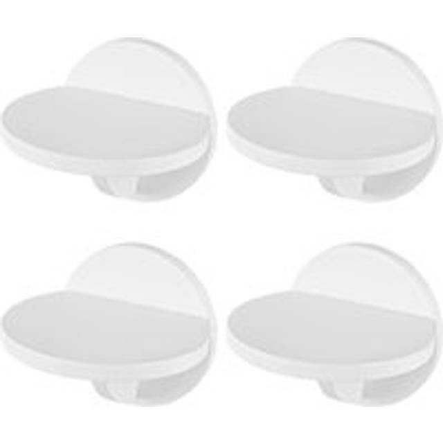 (White Round, Set of 4) Cat Shelves Wooden Wall Mounted Cat Steps Durable Wood Stepper Cat Wall Furniture