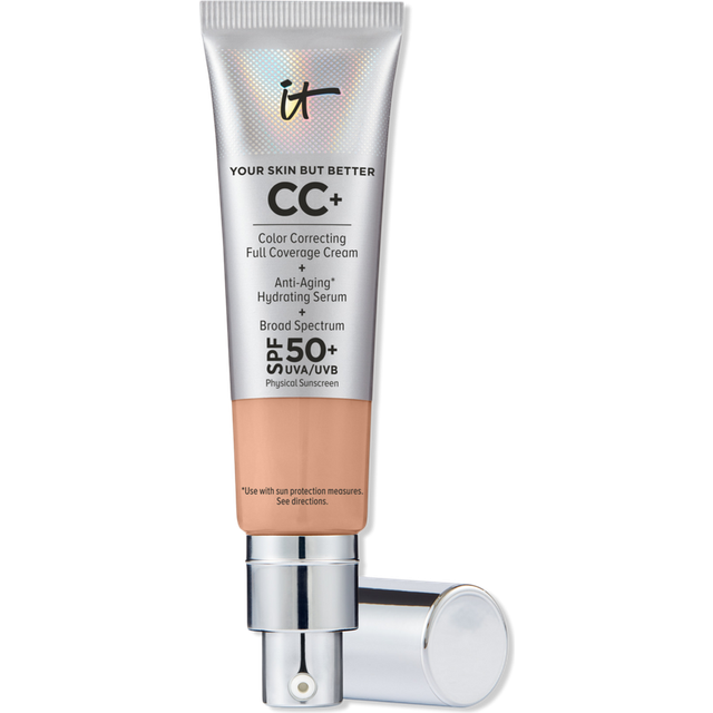 IT Cosmetics Your Skin But Better CC+ Cream  Medium Cool - Color Correcting Cream  Full-Coverage Foundation  Hydrating Serum & SPF 50+ Sunscreen