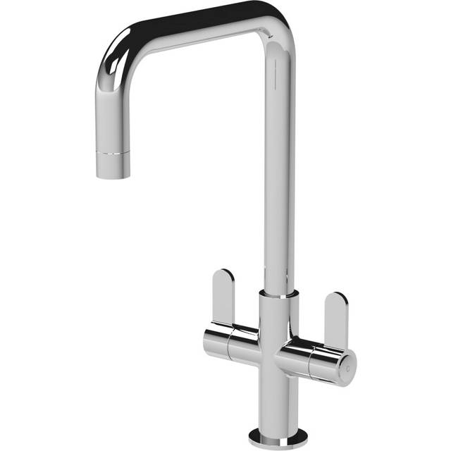 Kitchen Mono Mixer Tap with 2 Lever Handles, 361mm - Chrome