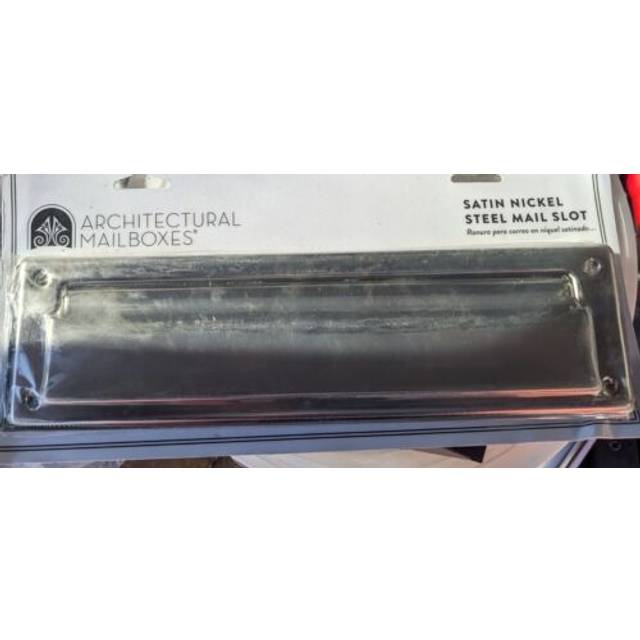 Architectural Mailboxes Steel Mail Slot Accessory  Satin Nickel  MS00SNAM  Satin Nickel