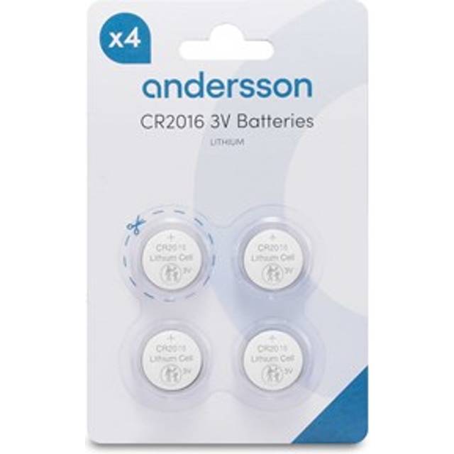 Andersson CR2016 Litiumbatteri, 4-pk