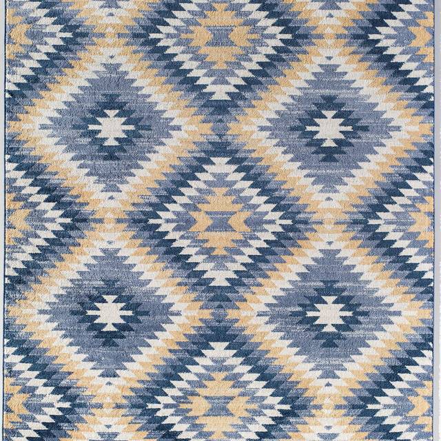 Heron Power Loom Blue Rug (Rectangle 152 x 213cm)