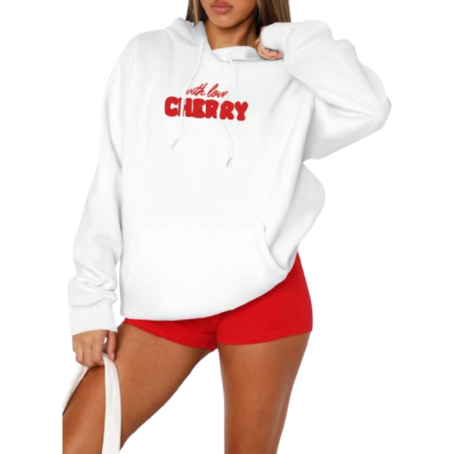 INAWLY Women&#39;s Long Sleeve Letter Printed Minimalist Hoodie Sweatshirt, Casual Everyday Wear,Long Sleeve Tops