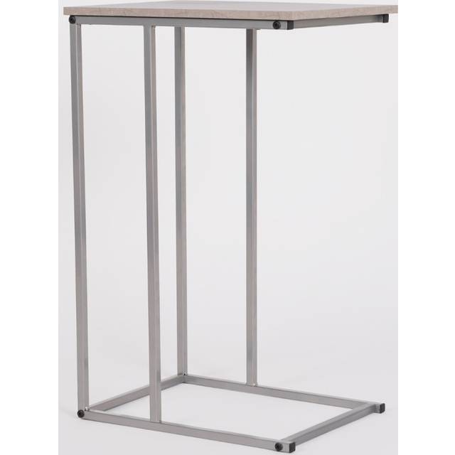 OHS C Shape Marble Look Side Table - Grey