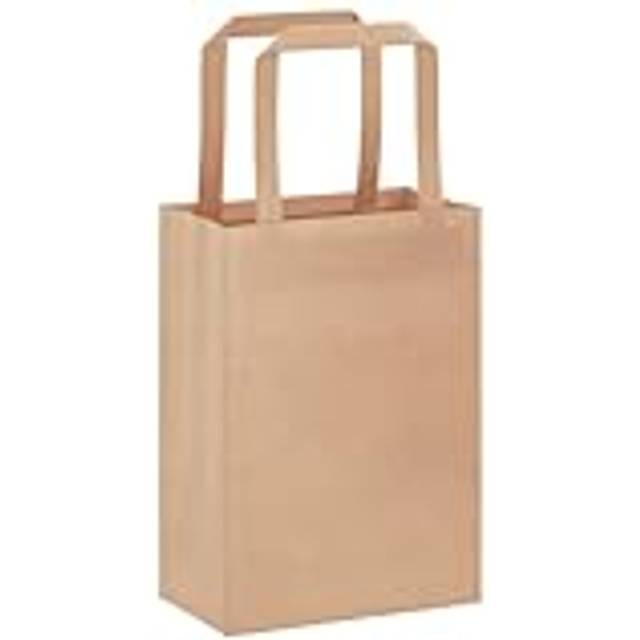 vidaXL Paper Bags 250 pcs with Handles Brown 15x8x21 cm