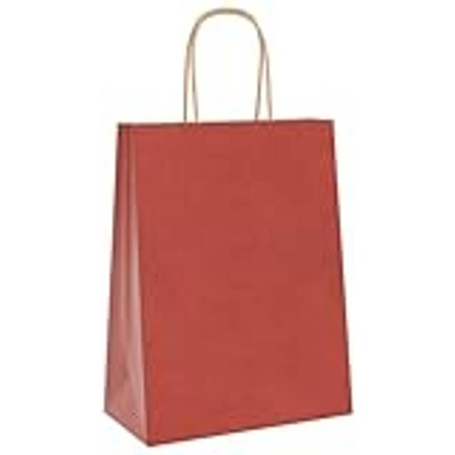 vidaXL Paper Bags 250 pcs with Handles White 21x11x28 cm