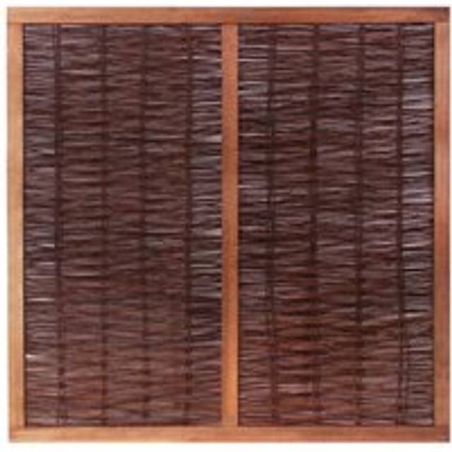 Premium Framed Willow Hurdle Natural Handwoven Fence Panel 6ft x 4.5ft - None - One Size