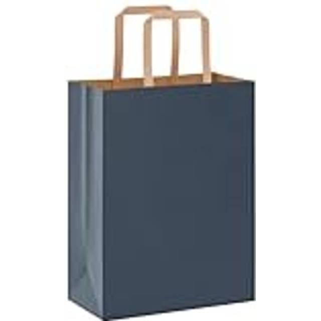vidaXL Paper Bags 250 pcs with Handles Blue 21x11x28 cm