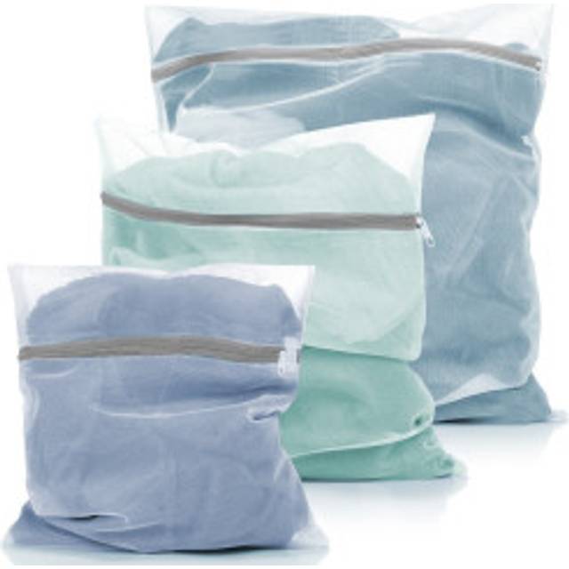 Laundry bags for bras and delicate fabrics with plastic zipper