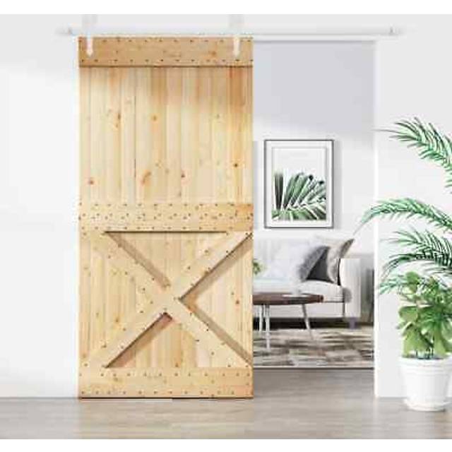 Gecheer sliding door wooden barn door with hardware set home gate with with c9d2