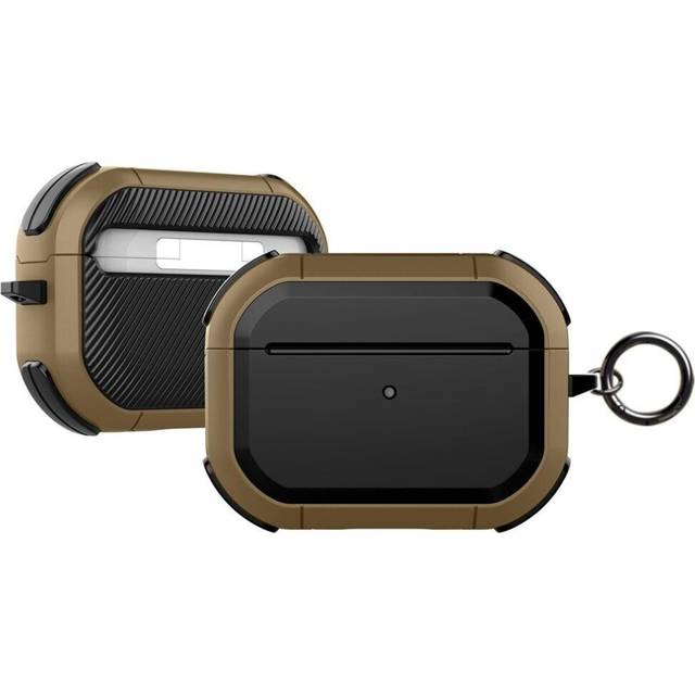 (khaki, for AirPods Pro 2) KEYSION Shockproof Case for Apple AirPods Pro 2 1 Soft Silicone With Metal Hook Bluetooth Earphone Cover for AirPods 3 2 1