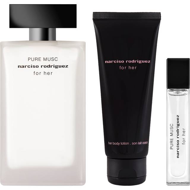 Narciso Rodriguez for her for her PURE MUSC EdP 100ML + for her Body Lotion 50ml + for her PURE MUSC EdP Purse Spray 10ml Doftset