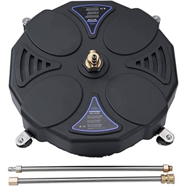"Aim Tools 18 Inch Pressure Washer Surface Cleaner Attachment with 4 Swivel Castors, 3600 PSI Floor Cleaning Power Washer Accessory with 2x16"""