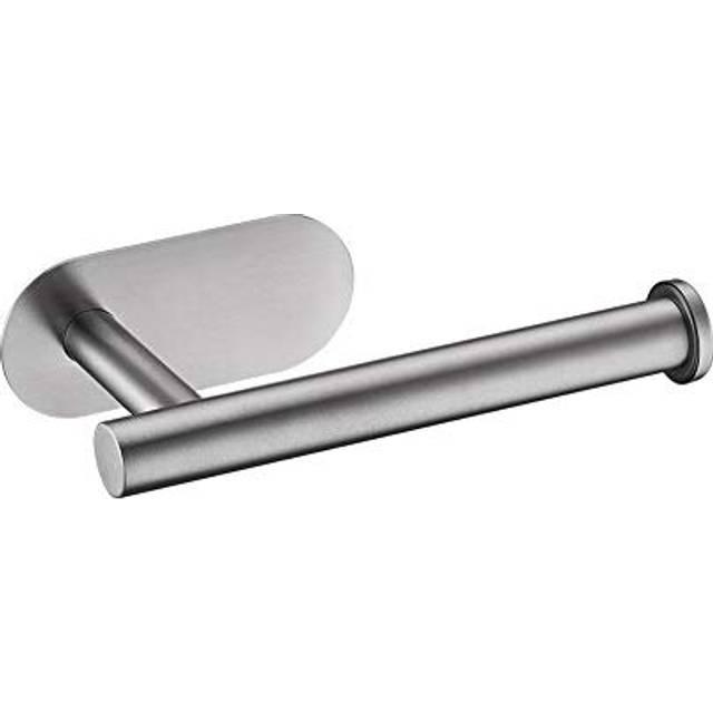 MK34052 Kitchen Roll Holder Under Cabinet, Toilet Paper Roll Holder Wall Mounted or Self Adhesive, Stainless Steel, No Drilling Required