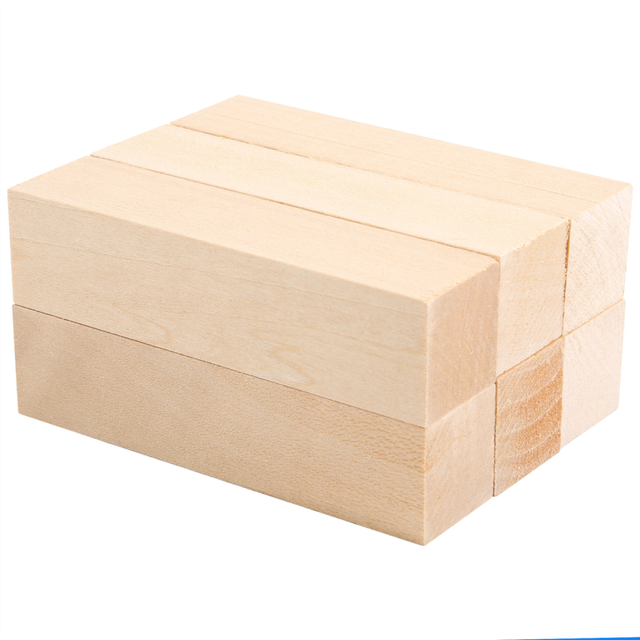 6Pcs Basswood Carving Blocks for Wood Beginners Carving Hobby Kit DIY