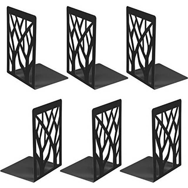 Book Ends, MSDADA Desk Bookends Heavy Duty, Book Ends Holder for Shelves, Metal Bookends for Office&School, Book Shelf Holder Home Decorative, Bookend