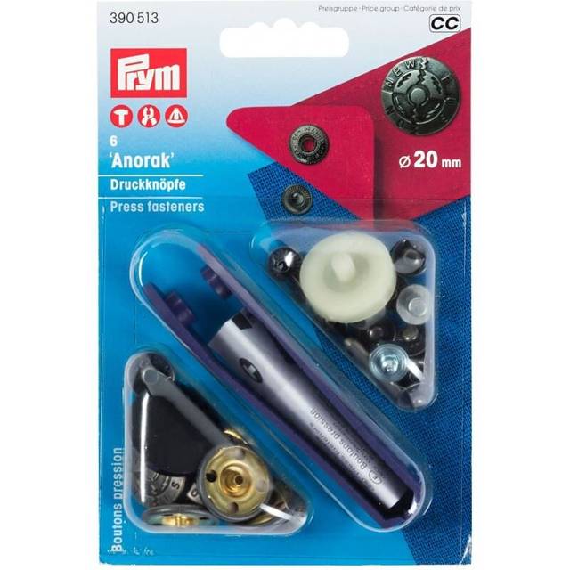 Prym Anorak Snaps Press Fasteners Silver