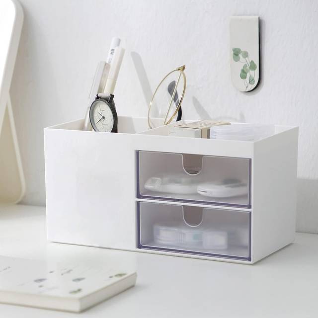 Office storage box with 4 multifunctional compartments and desktop organizer multifunctional desktop pencil holder