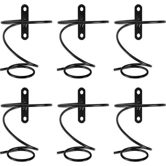 Pack Of 6 Wall Mounted Wine Racks - Red Wine Bottle Display Holder With Screws, Metal Hanging Wine