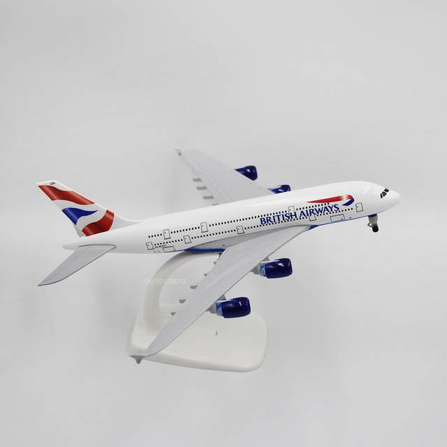 "(A380-GB) 1/400 Scale 20CM Diecast Alloy Antonov An-225 ""Mriya"" A380 330 747 777 Airplane Model For Gift Collection"