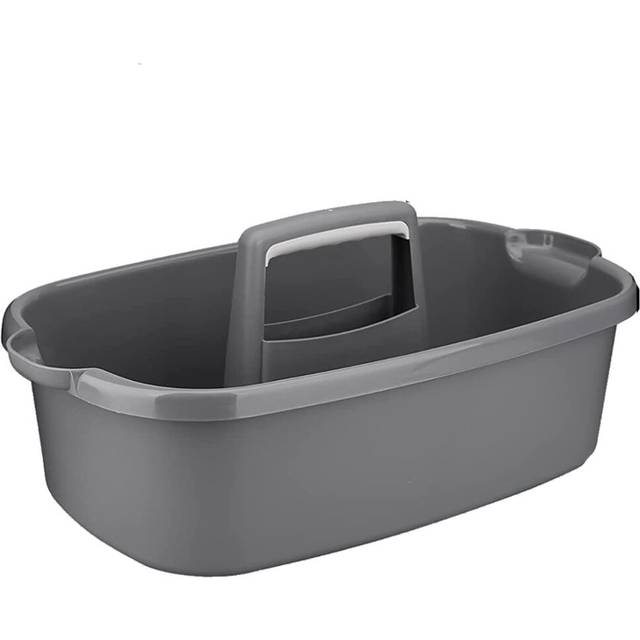 Shower Tote Organizer Basket with Handle for Bathroom,Dark Gray