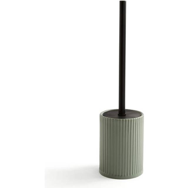 Ceramic Ribbed Toilet Brush - Green