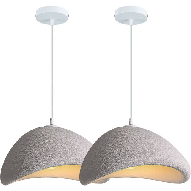 2X Creative Personalized Chandelier 20CM Indoor Ceiling Light E27 Retro Pendant Light Modern Grey Pendant Lights