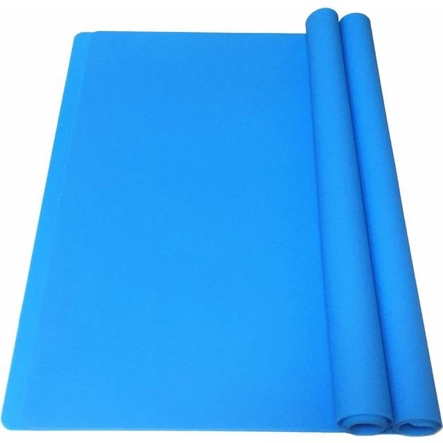 2PCS Extra Large Silicone Non-Stick Multi-Purpose Heat Resistant Non-Slip Baking Mats 60cm x 40cm Blue