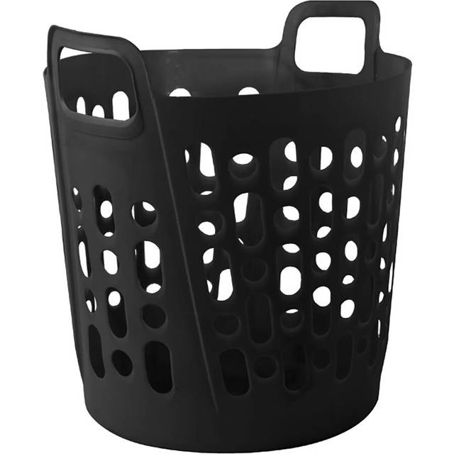 45l large flexible laundry basket home clothes washing tall plastic hamper