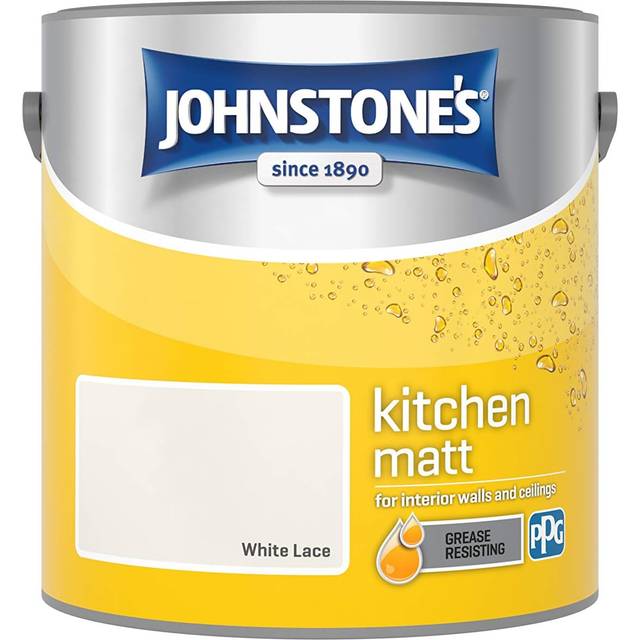 Johnstone's Kitchen White Lace Matt Emulsion Paint 2.5L - JOHNSTONES