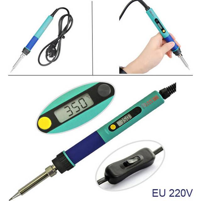 220V 2in1 LCD Adjustable Temperature Digital Electric Solder Iron Soldering Station
