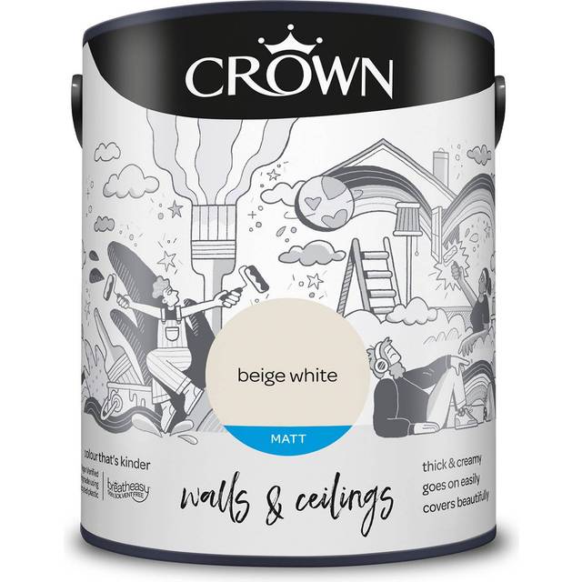 Crown Matt Emulsion Paint - Beige White - 5L