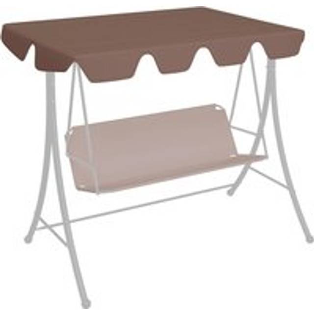 Replacement Canopy for Garden Swing Brown 150/130x105/70 cm - One Size