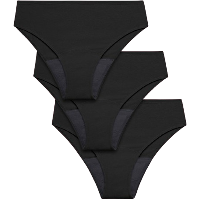 Essentials Brazilian (3 Pack) Moderate, Black / M