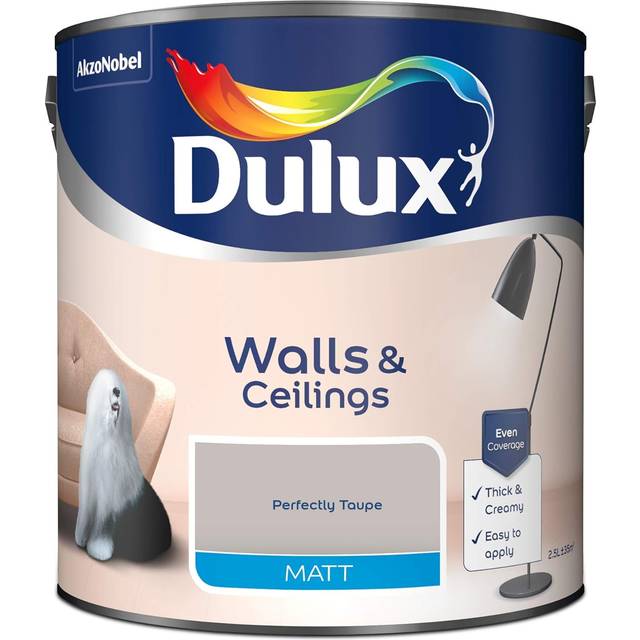 Dulux Matt Emulsion Paint - Perfectly Taupe - 2.5L