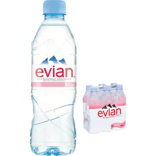 Evian Still Natural Mineral Water Bottles