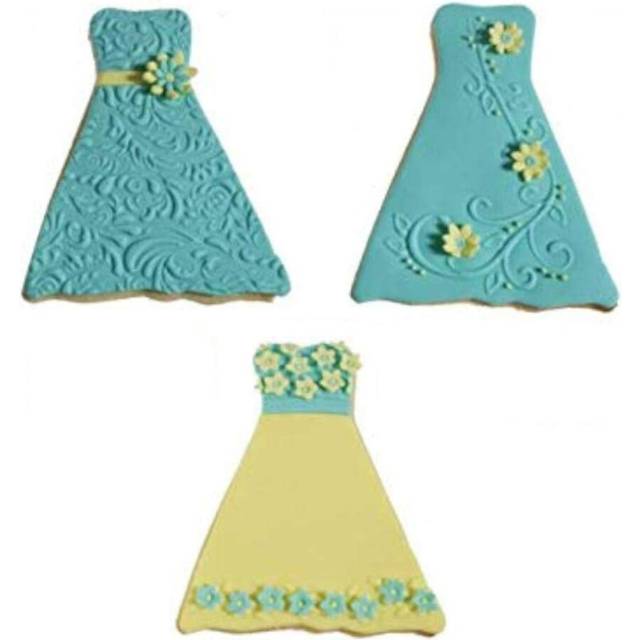 Formal Dress/gown Texture Cookie Cutter Set