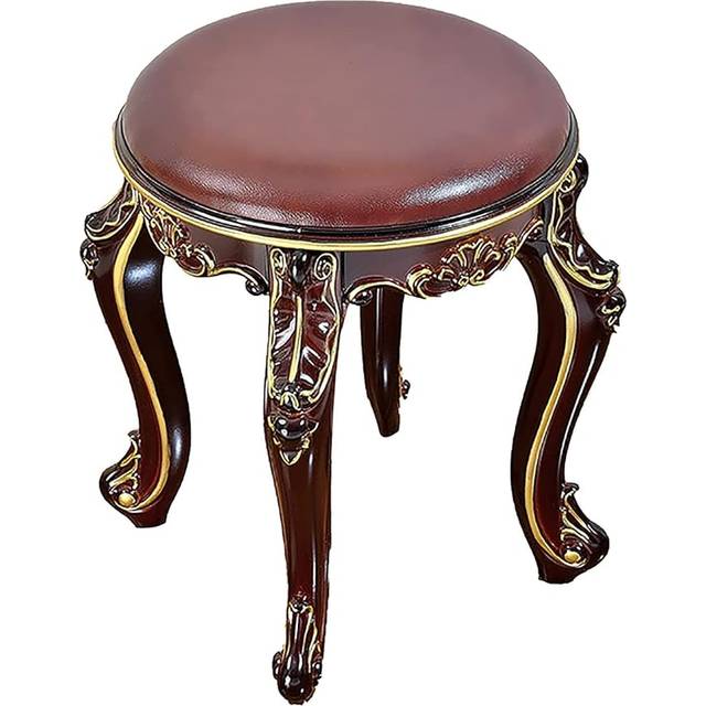 Vanity Pall Skobänk Vardagsrum Sovrum Sminkbord Pall, Makeup Sits Vadderad Bänk Stol ABS Plast Stål Ben - Barock PU för sovrum Vigorous