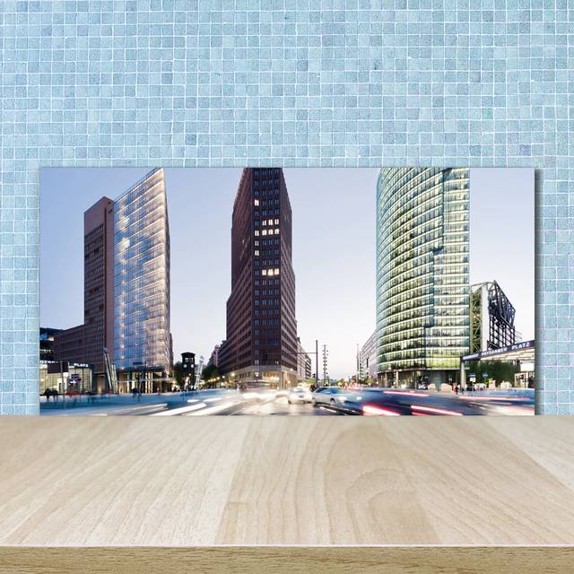 Splashback - Backsplash - Cooker Hob Wall Splashback - Kitchen Wall Panels - Heat Resistant - Toughened/Tempered Safety Real Glass - 100X50cm - Sights - Multicoloured (Kitchen)
