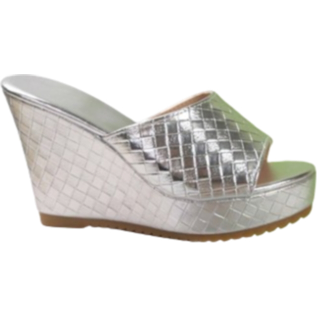 SHEIN 2025 Summer Women&#39;s Wedge Platform Waterproof Slip-On Sandals, Size Runs Small, Suggest Ordering One Size Up