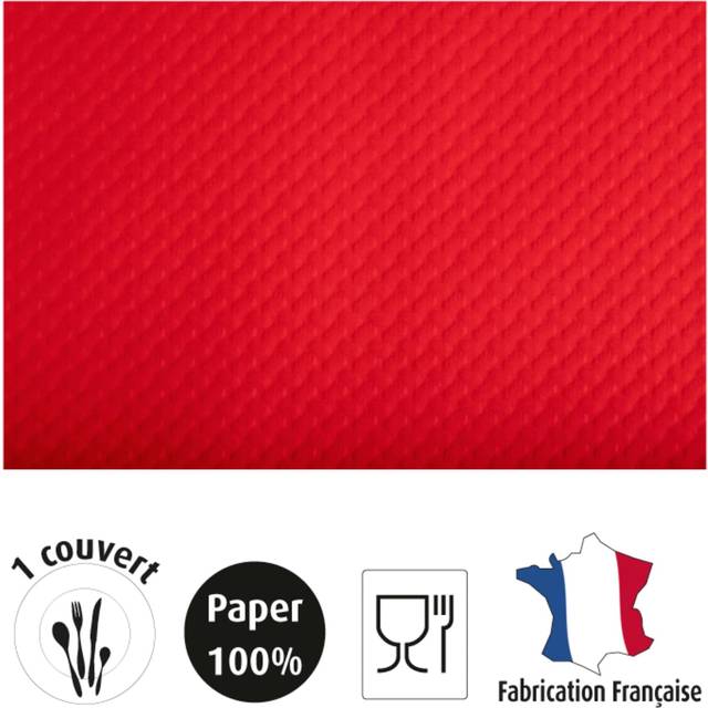 Exacompta Cogir Placemats 300x400mm Embossed Paper Red (Pack of 500)