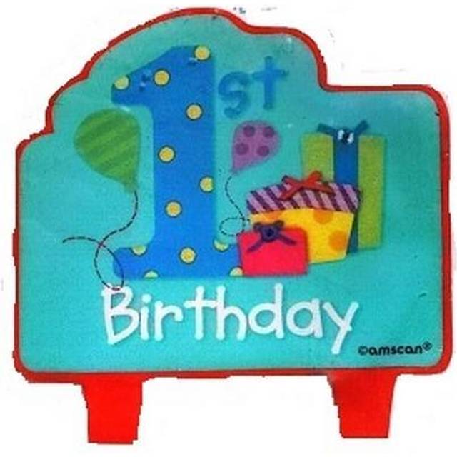 Amscan 1st Birthday Candle One Size black
