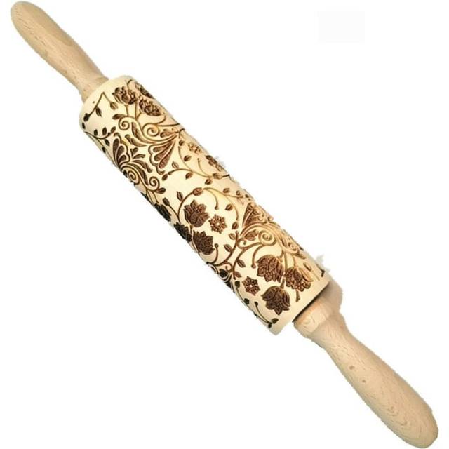 Baking Rolling Pin, Embossing Rolling Pin, Carving Embossing Rolling Pin Kitchen Decorating Tools