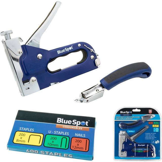 Blue Spot Tools Heavy Duty 3-WAY Staple Gun and Staple Remover