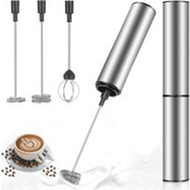 Aiperq - Electric Milk Frother usb Rechargeable Milk Frother Stainless Steel Coffee Frother Cappuccino Milk Juice Cocktail